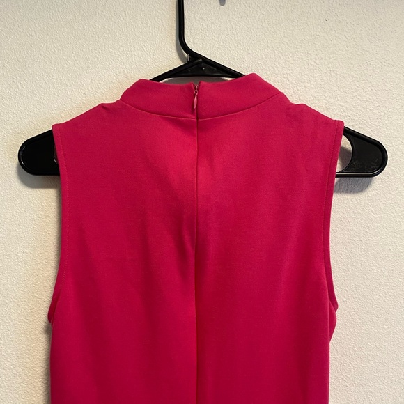 HALOGEN Hot Pink Mini Dress with cinched design - Picture 4 of 10